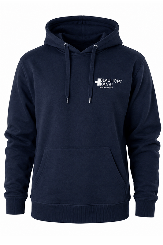 Blaulichtkanal Supporter Premium Hoodie – Navy Edition