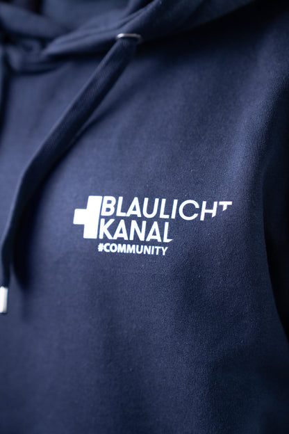 Blaulichtkanal Supporter Premium Hoodie – Navy Edition