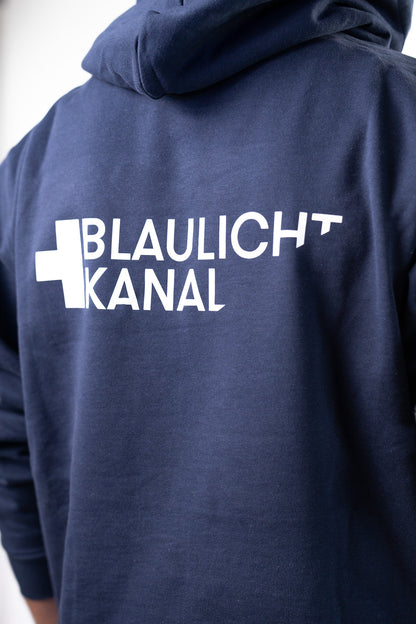 Blaulichtkanal Supporter Premium Hoodie – Navy Edition